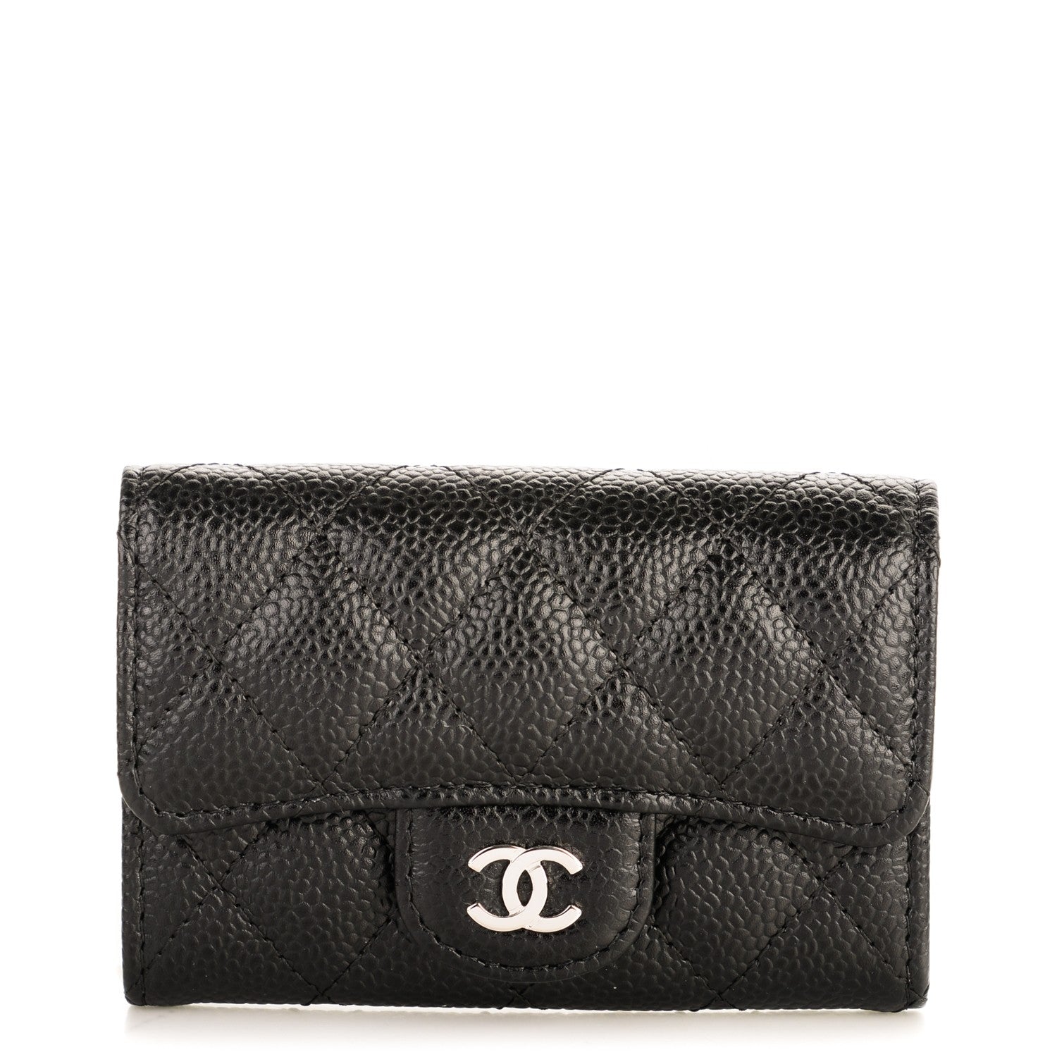 Chanel Caviar Quilted Flap Card Holder Black 9 of 16