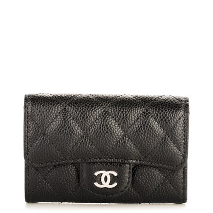 Chanel Caviar Quilted Flap Card Holder Black 9 of 16