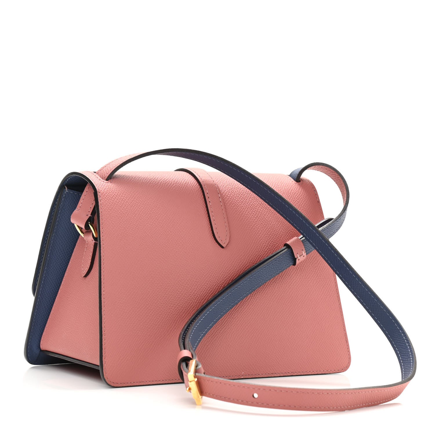 Moynat Carat Calfskin Madeleine Bag Wood Rose Ocean 2 of 8