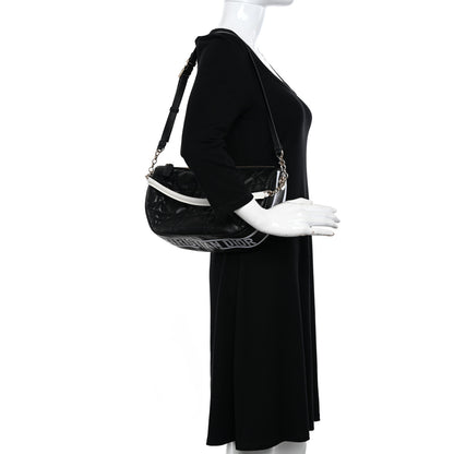 Christian Dior Lambskin Cannage Medium Dior Vibe Hobo Bag Black 2 of 10