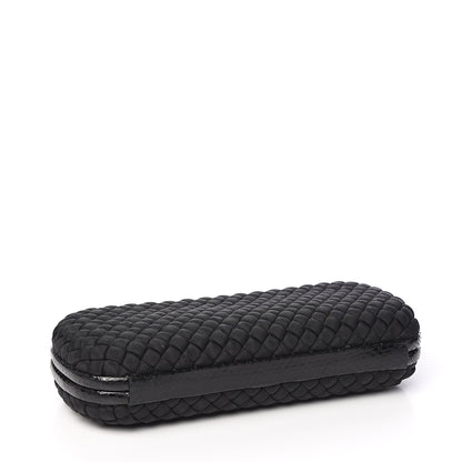 Bottega Veneta Satin Ayers Intreccio Impero Stretch Knot Clutch Black 3 of 7