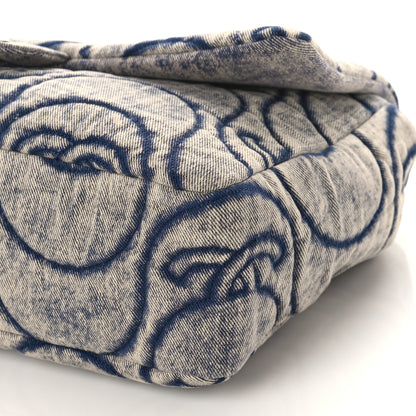 Chanel Denim Embossed CC Logo Print Jumbo Single Flap Blue 9 of 9