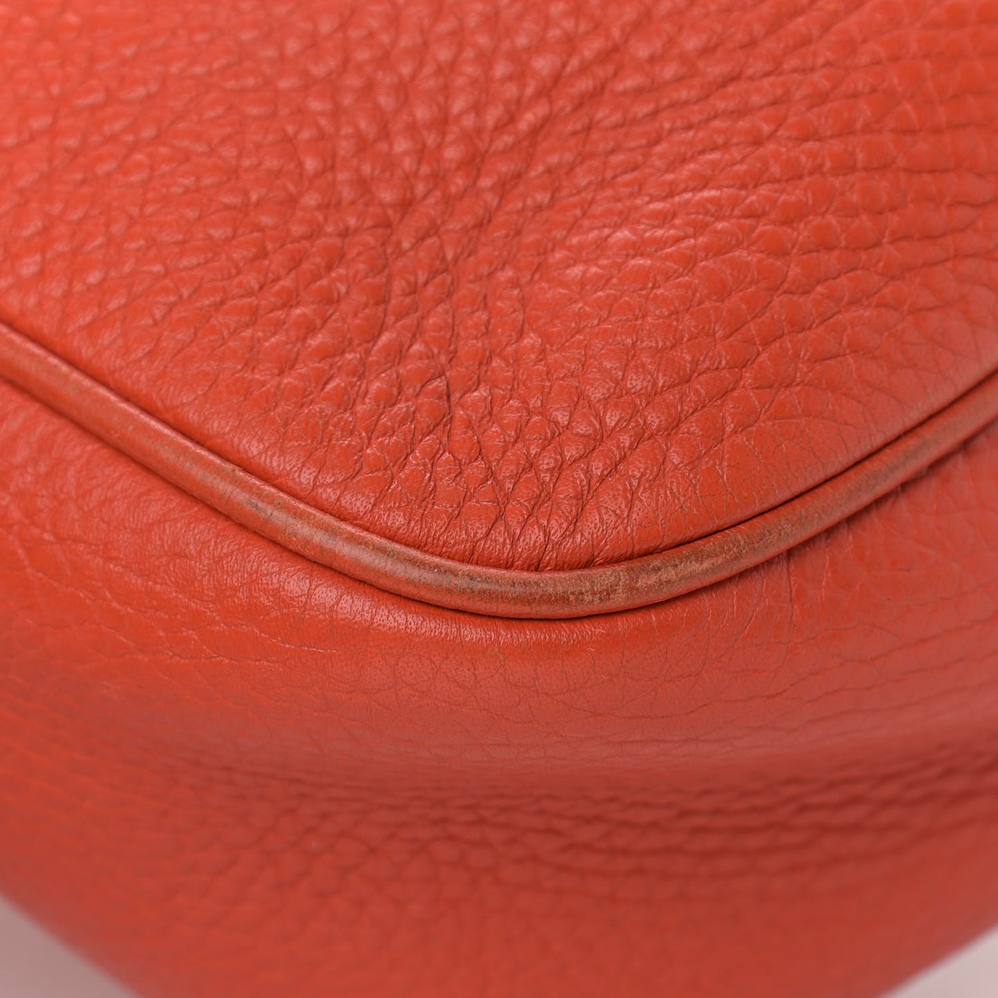 Pebbled Calfskin Small Soho Disco Bag Sun Orange