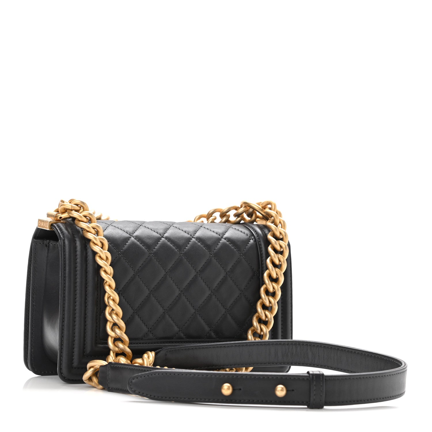 Chanel Calfskin Quilted Small Boy Flap Dark Grey 3 of 11