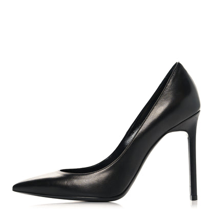 Saint Laurent Calfskin Zoe 105 Pumps 37 Black 1 of 9