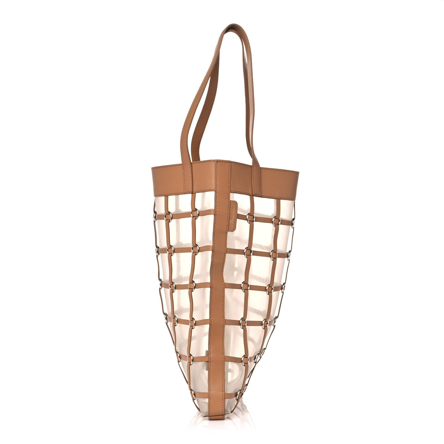 3.1 Phillip Lim Calfskin Billie Cage Tote Camel 3 of 12