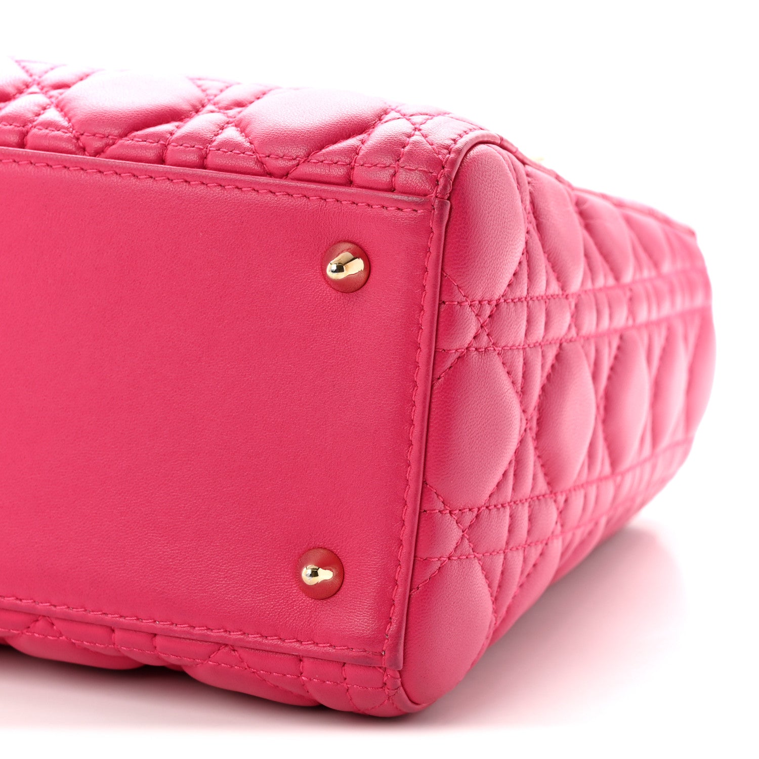 Christian Dior Lambskin Cannage Medium Lady Dior Fuchsia 12 of 12