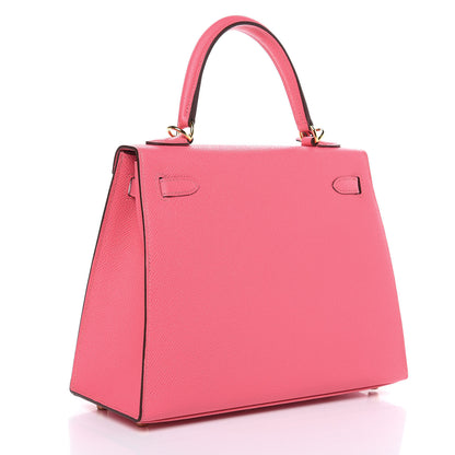 Hermes Epsom Kelly Sellier 25 Rose Azalee 4 of 33
