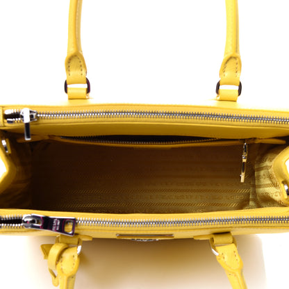 Prada Saffiano Small Galleria Double Zip Tote Soleil 10 of 20