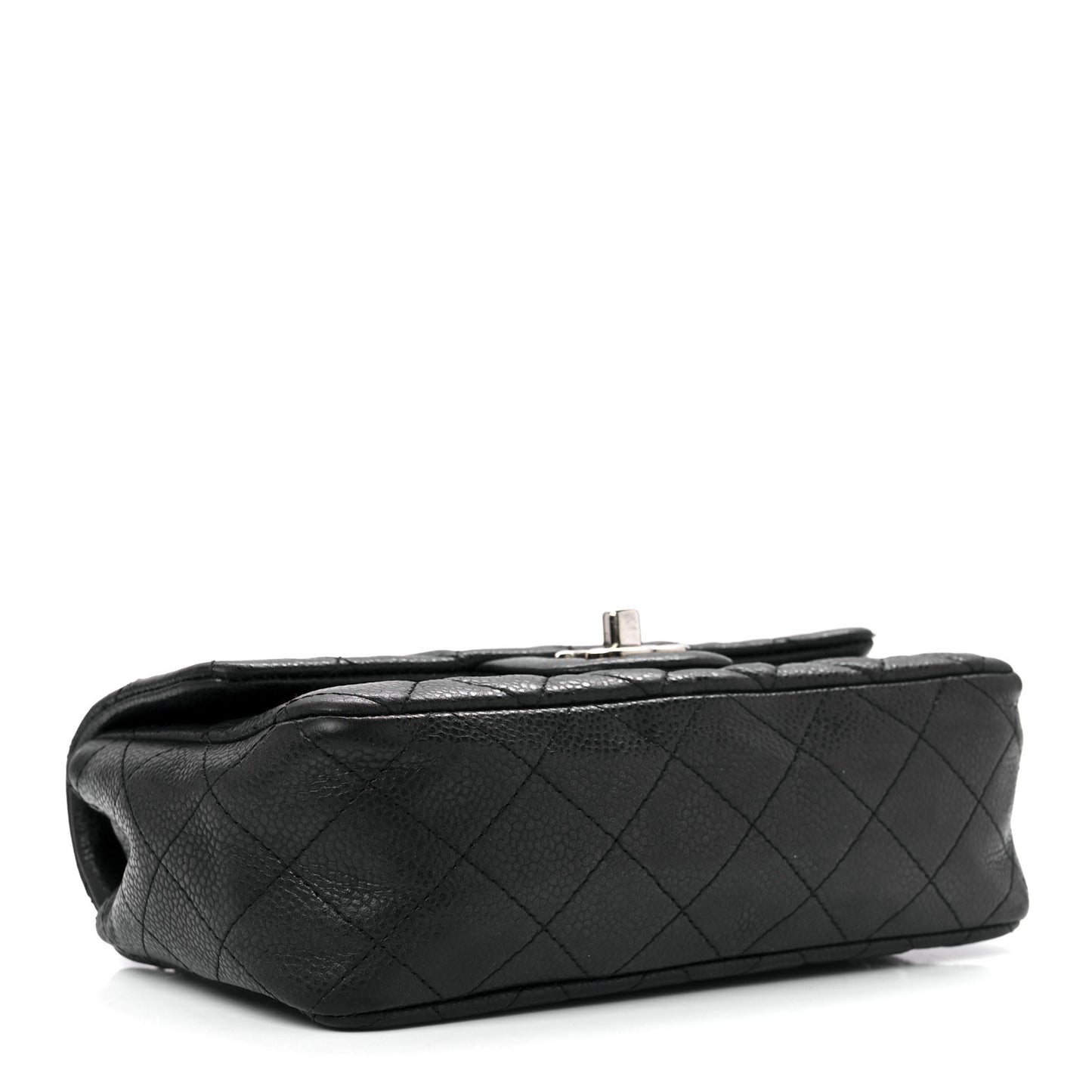 Caviar Quilted Mini Rectangular Flap Black