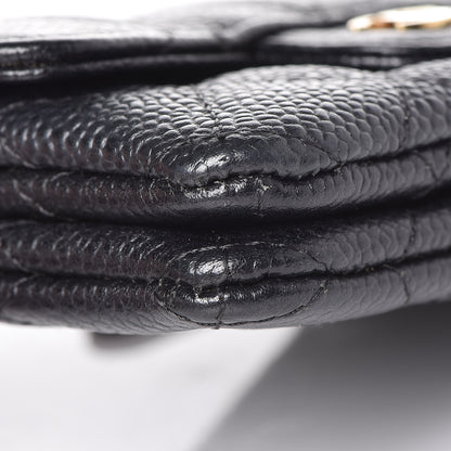 Chanel Caviar Quilted Zip Card Holder Black 10 of 12