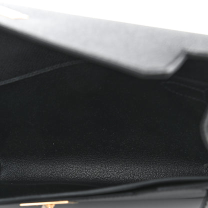 Hermes Epsom Kelly Depeches 25 Pouch Black 4 of 8