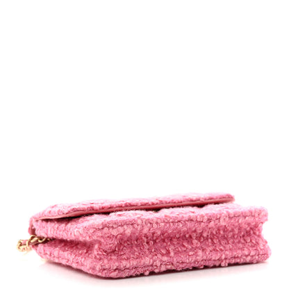 Chanel Tweed Quilted Flap Chain Waist Bag Pink 4 of 13