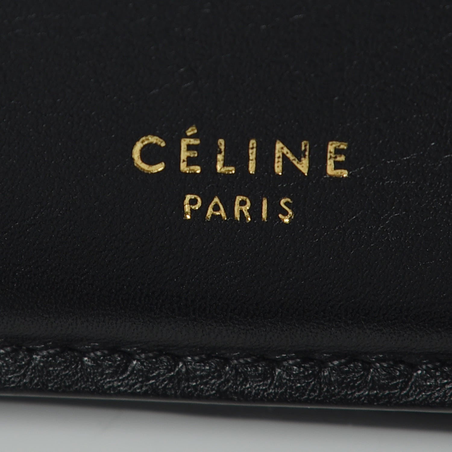 Celine Smooth Calfskin Medium Clasp Shoulder Bag Black 6 of 12