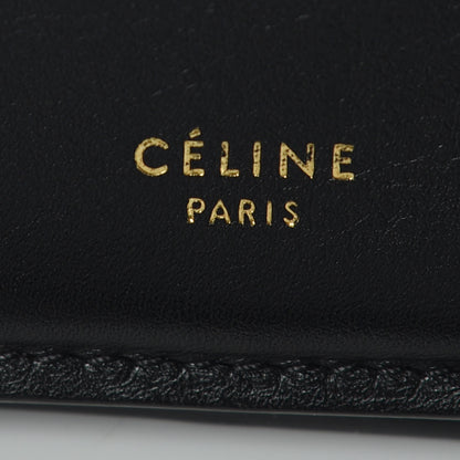 Celine Smooth Calfskin Medium Clasp Shoulder Bag Black 6 of 12
