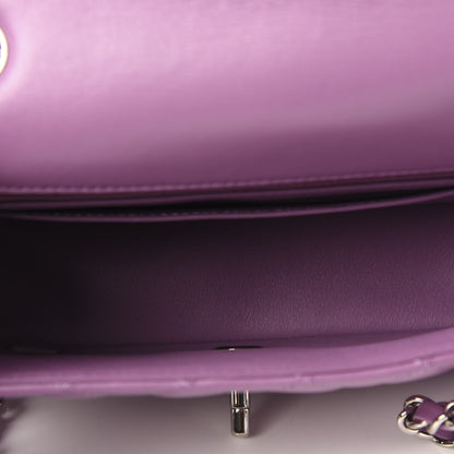 Chanel Lambskin Quilted Mini Rectangular Flap Purple 5 of 10