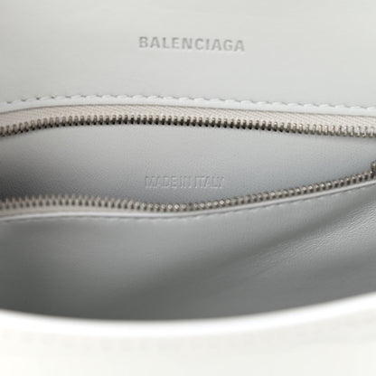 Balenciaga Calfskin Crocodile Embossed Small Hourglass Top Handle Bag White 7 of 12