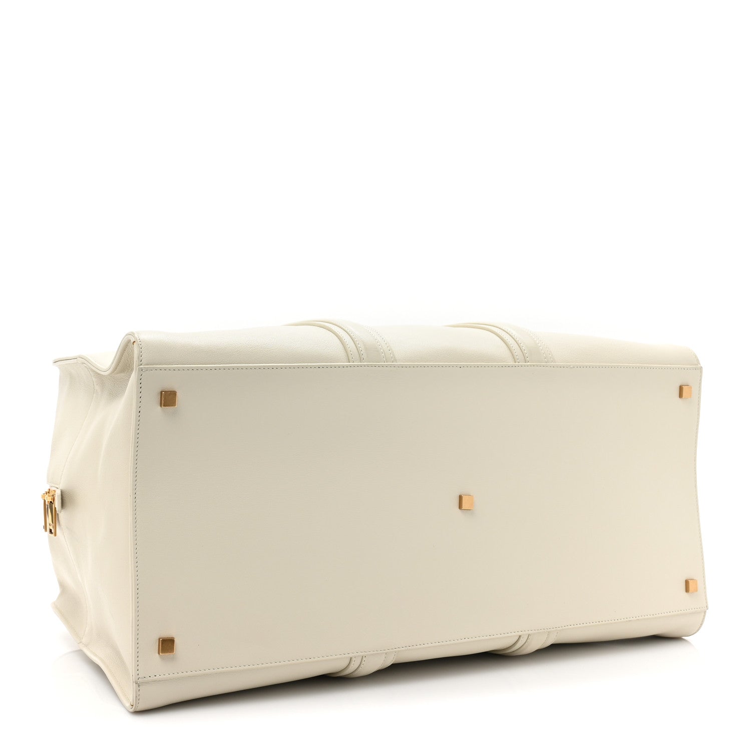 Saint Laurent Calfskin Commuter Duffle White 4 of 16