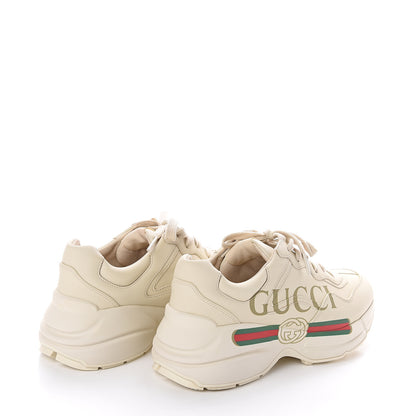 Gucci Calfskin Logo Womens Rhyton Sneakers 36.5 Ivory 4 of 7