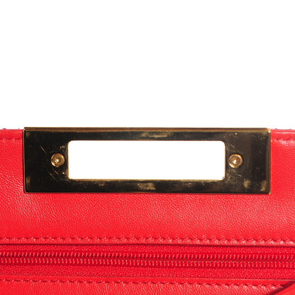 Chanel Lambskin Quilted Golden Class Wallet on Chain WOC Red 6 of 9
