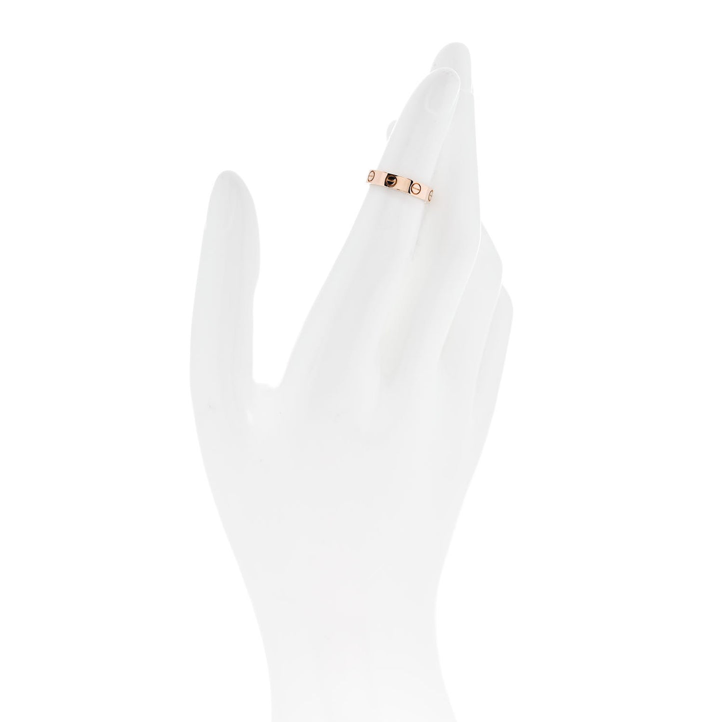 18K Pink Gold 3.5mm LOVE Wedding Band Ring 45 3.25