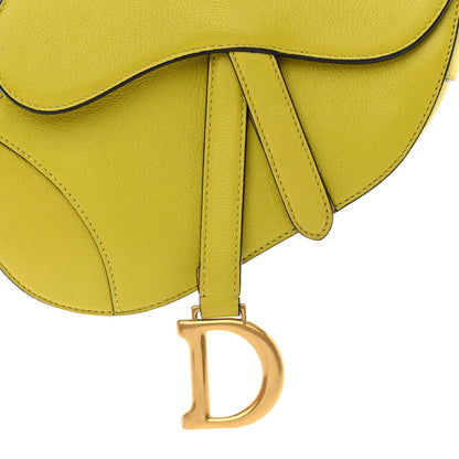 Christian Dior Goatskin Mini Saddle Bag Lime 8 of 10
