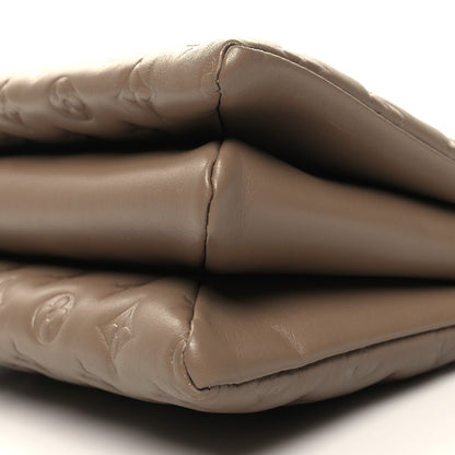 Louis Vuitton Lambskin Embossed Monogram Coussin PM Taupe 11 of 11