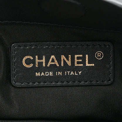 Chanel Calfskin Quilted Fringe Shopping Bag Black 6 of 9