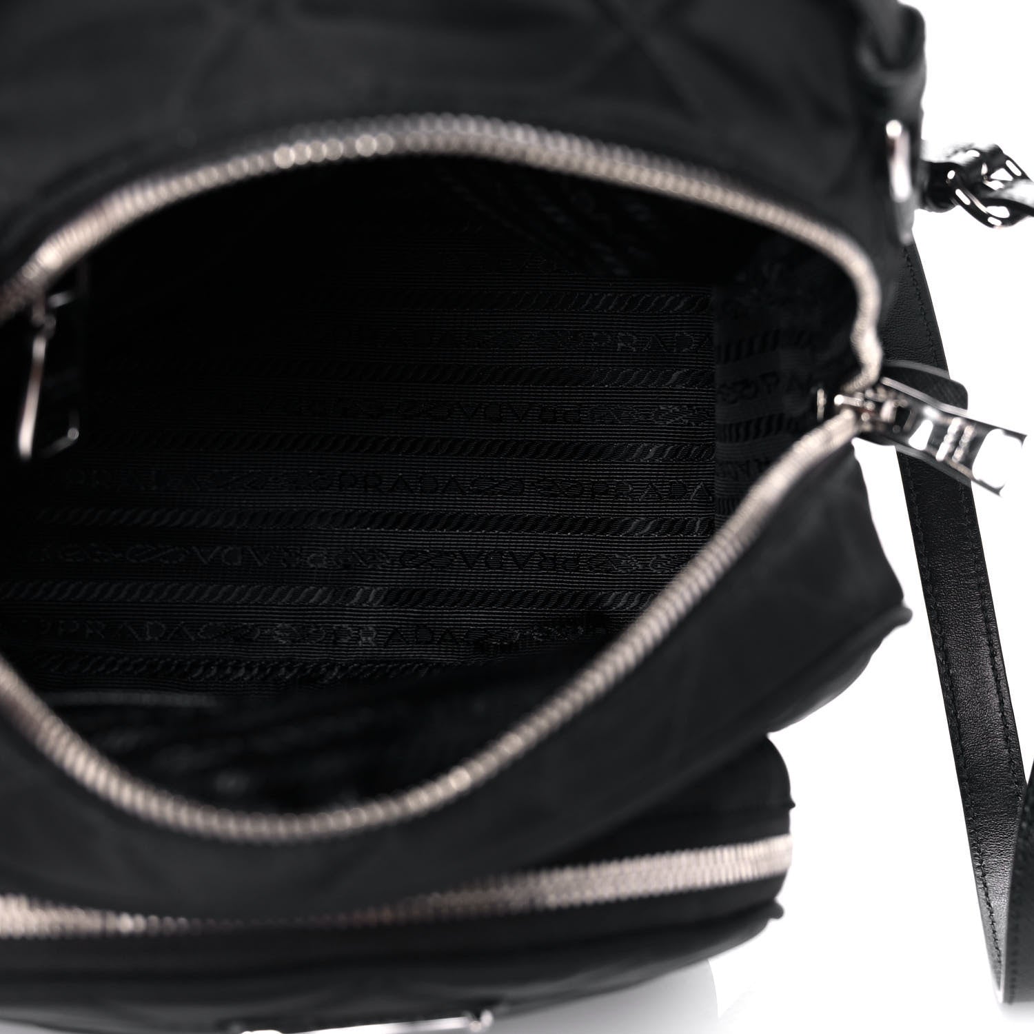 Prada Nylon Tessuto Impuntu Quilted Backpack Black 5 of 11