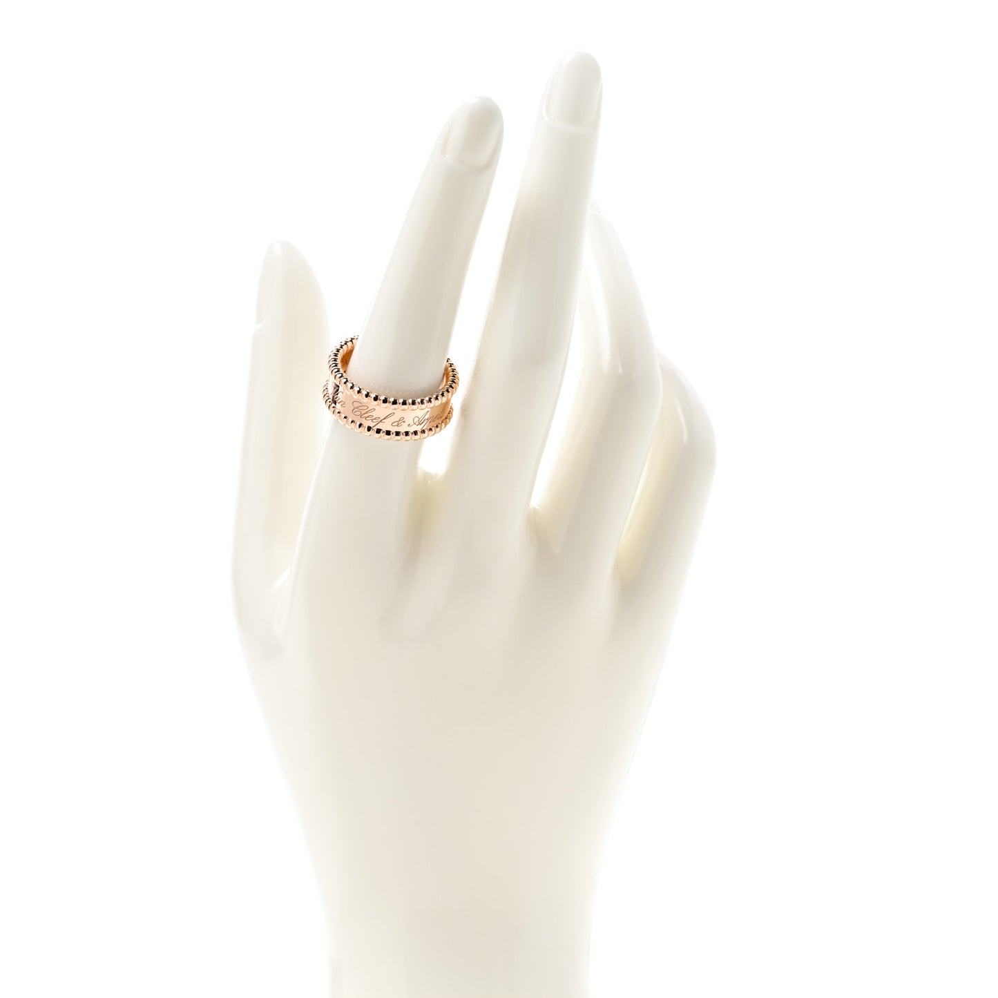 18K Rose Gold Perlee Signature Ring 55 7.25
