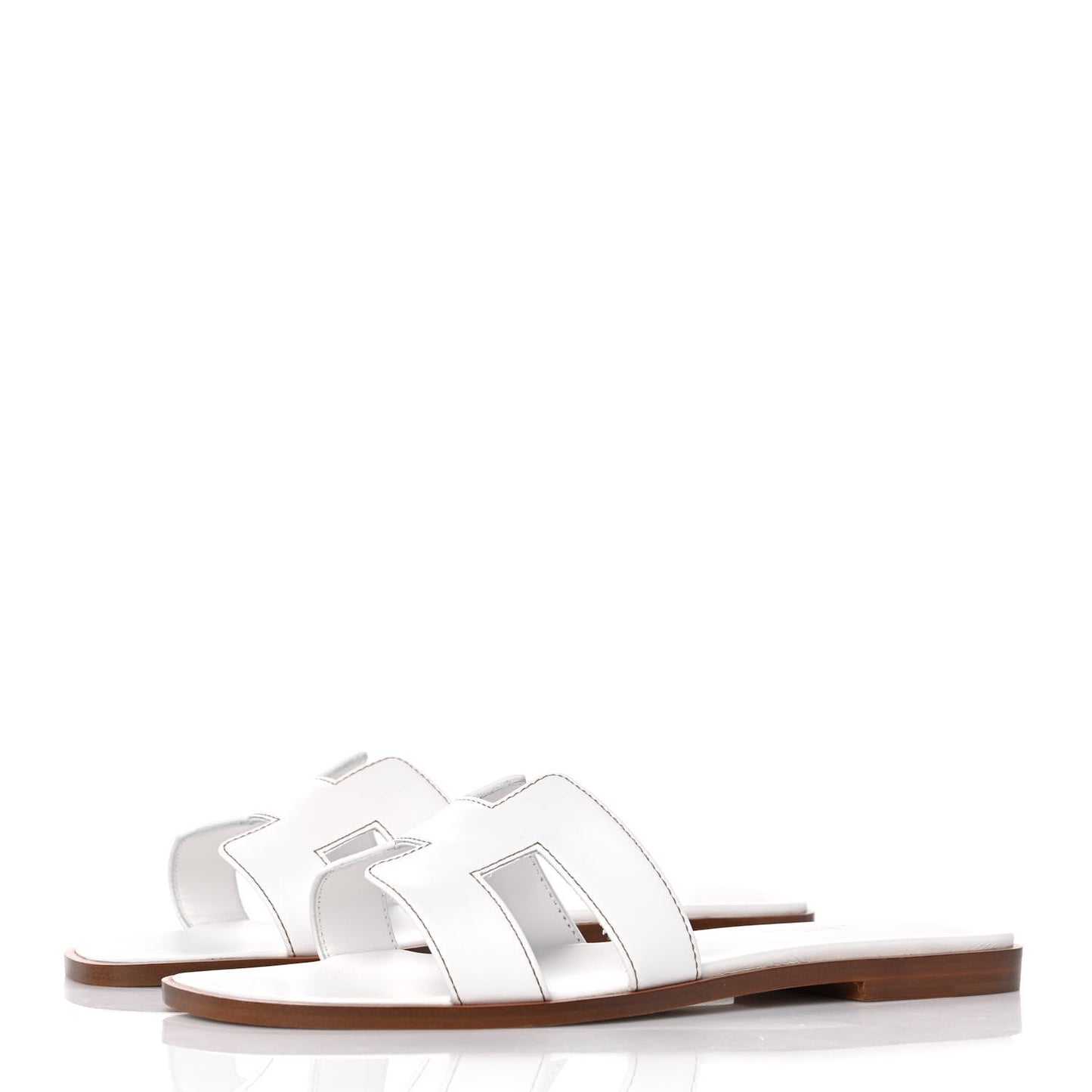 Box Calfskin Oran Sandals 37.5 White