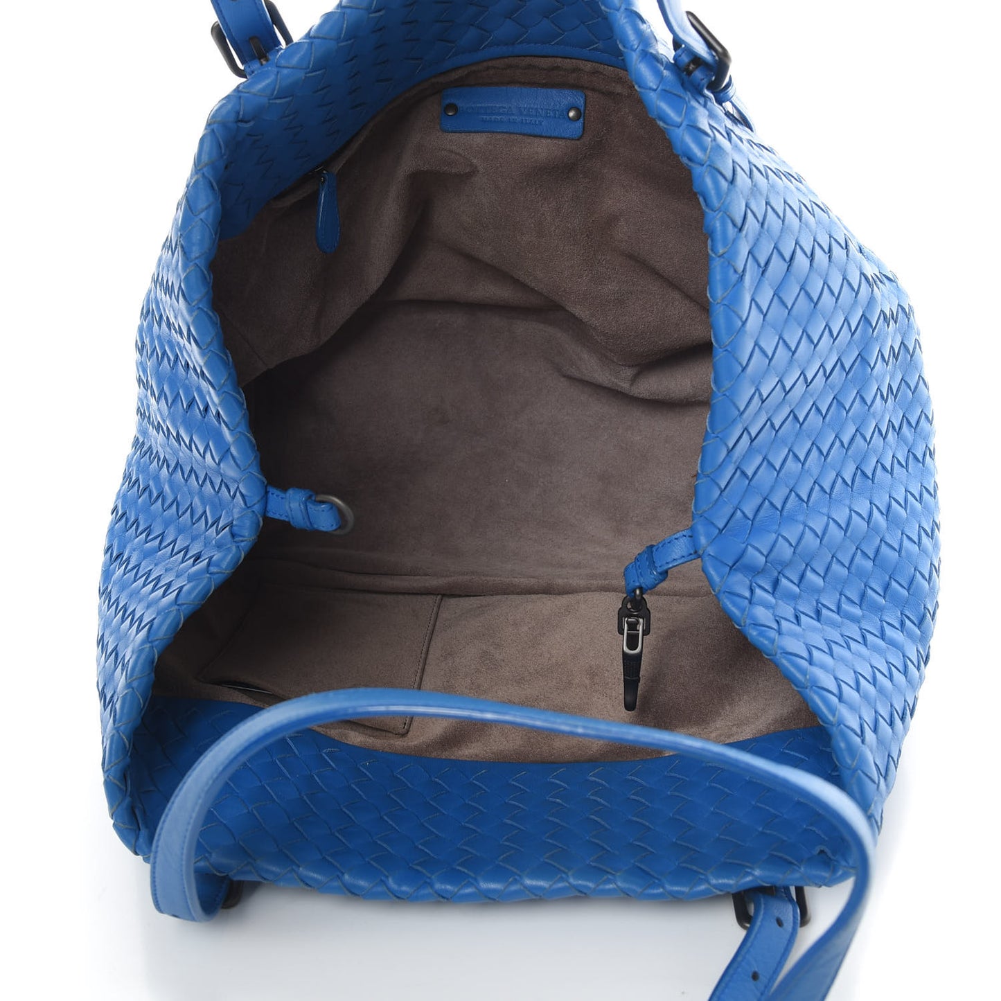Intrecciato Medium A Shape Seamless Tote Bluette