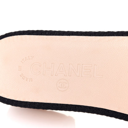 Chanel Wood Mesh CC Mules 39.5 Black 9 of 10