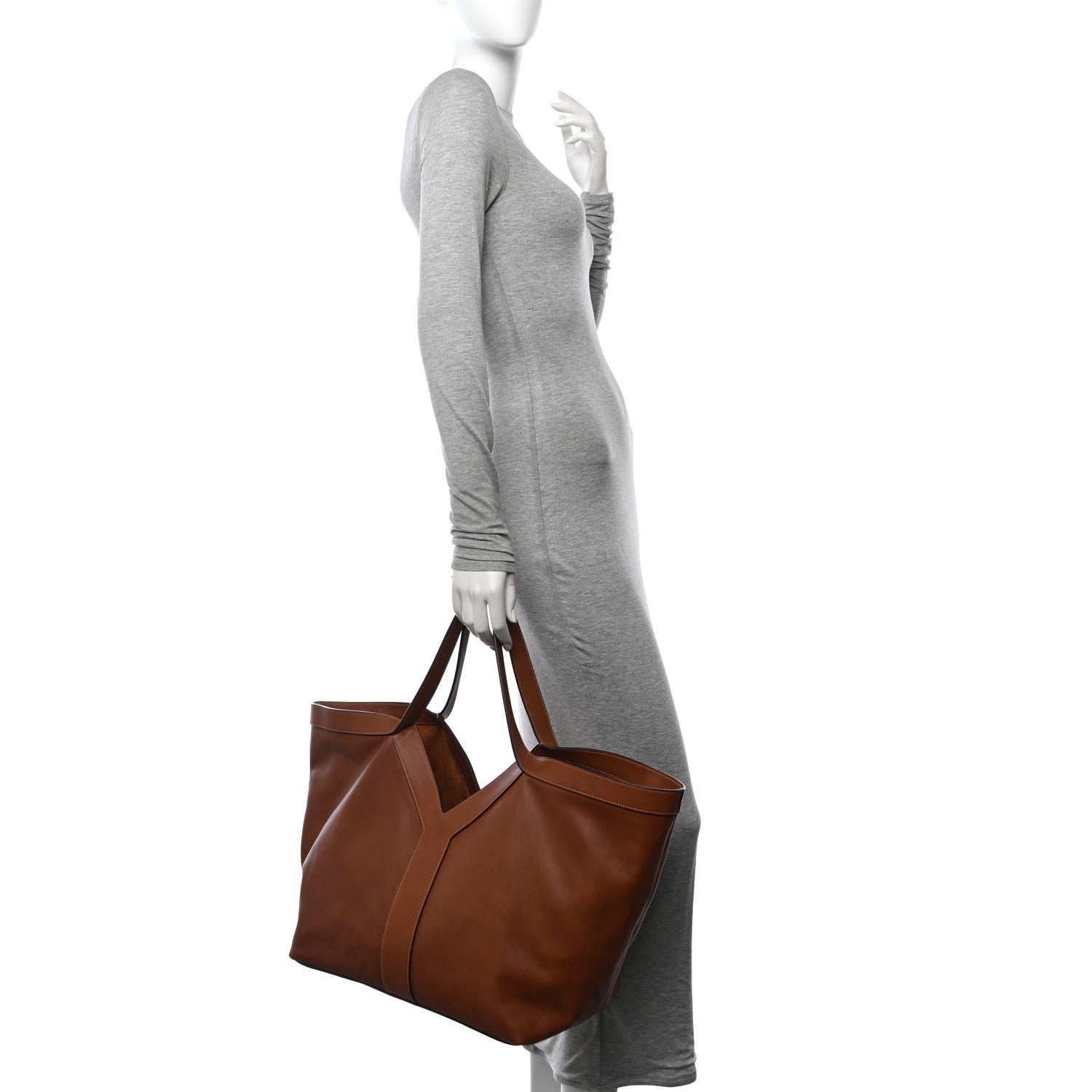 Saint Laurent Calfskin Y Tote Brick 2 of 14