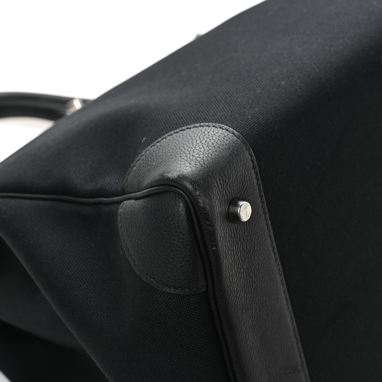 Hermes Togo Toile HAC Travel Birkin 40 Black 8 of 12