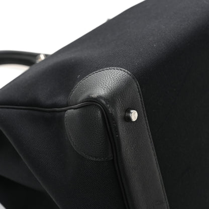 Hermes Togo Toile HAC Travel Birkin 40 Black 8 of 12