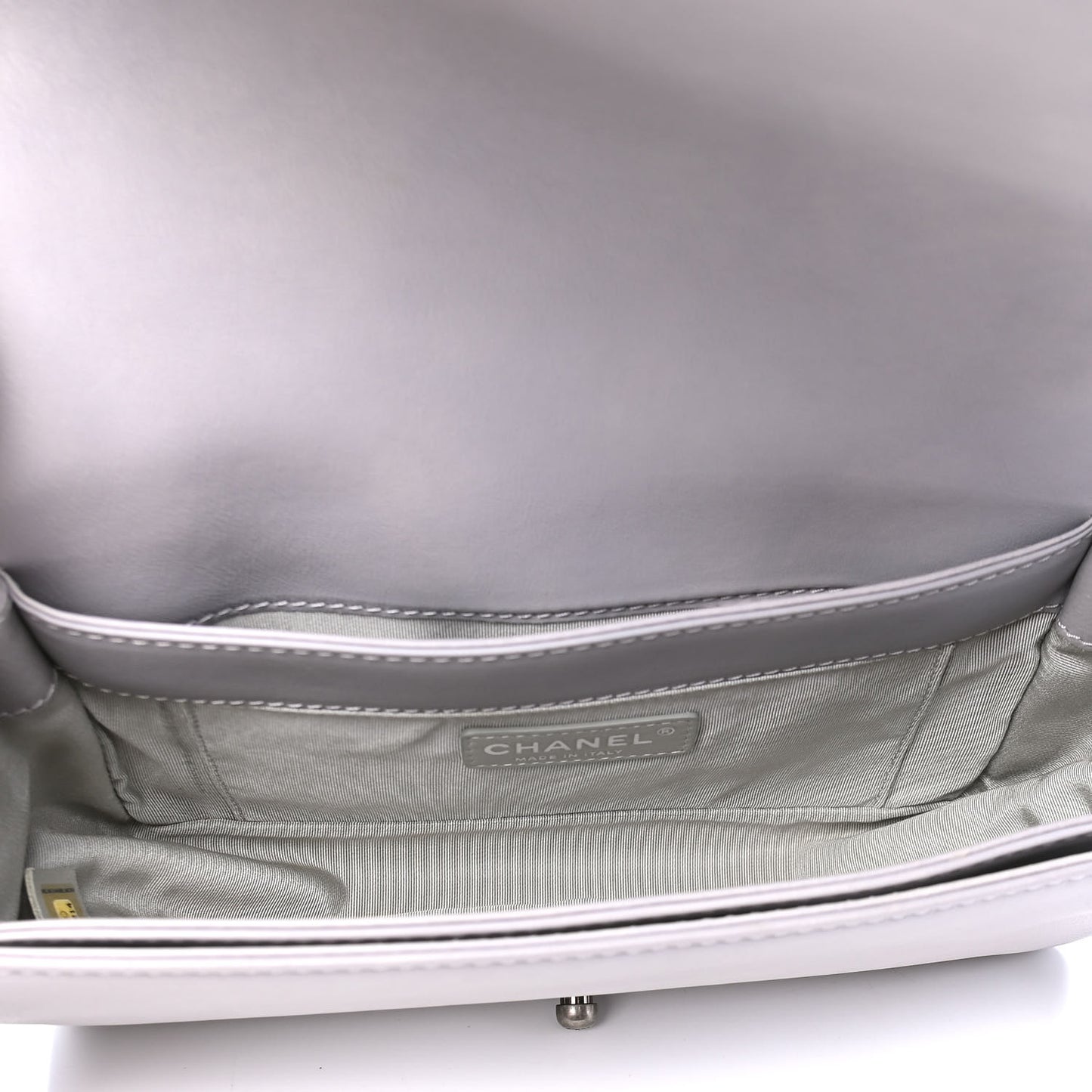 Calfskin Medium Boy Reverso Flap Grey
