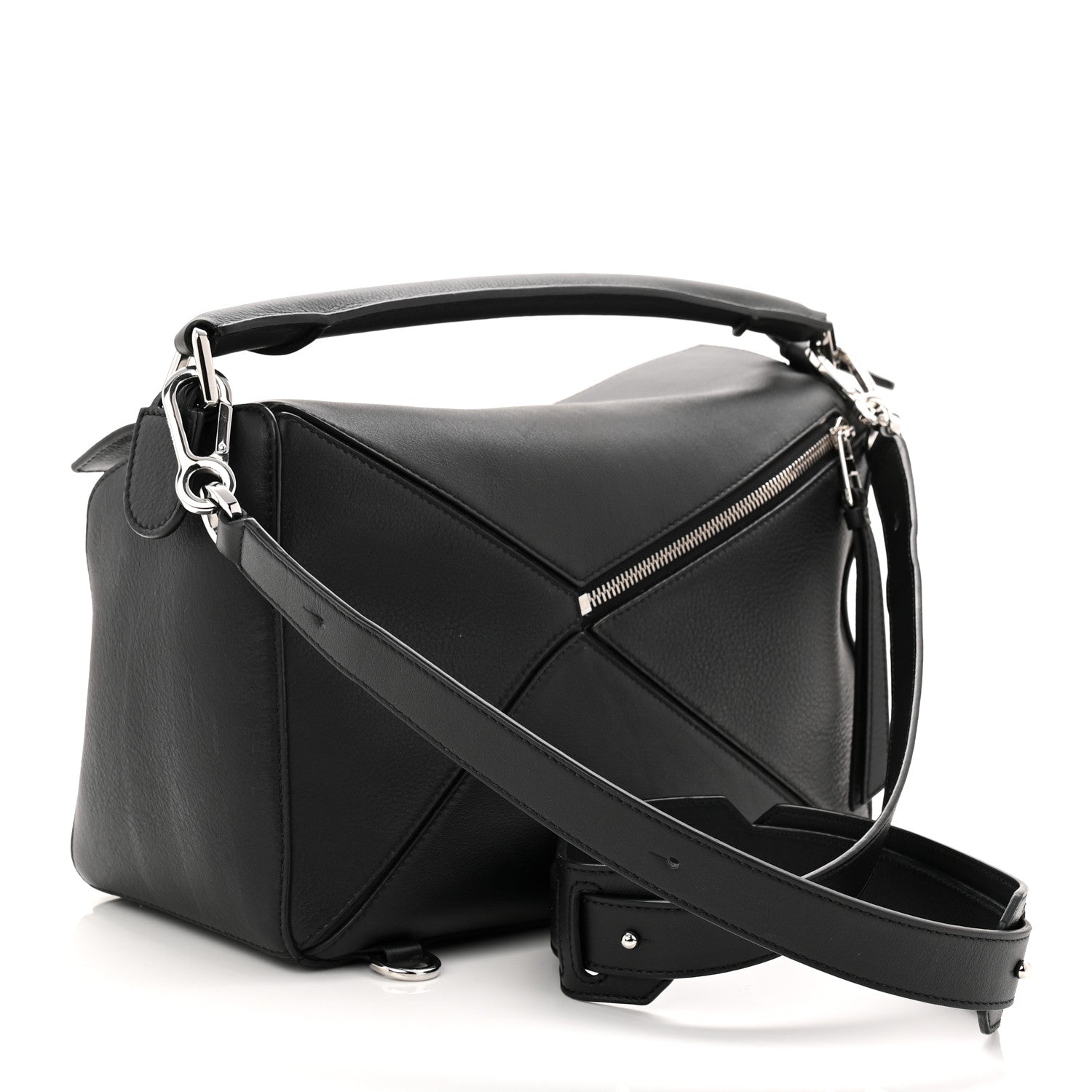 Loewe Calfskin Medium Puzzle Bag Black 3 of 9