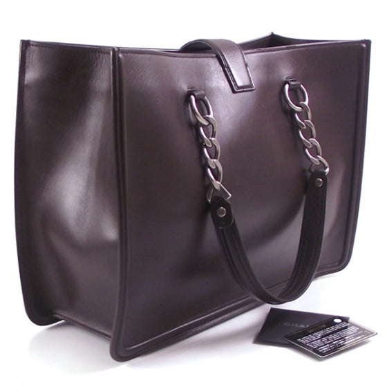 Chanel Calfskin Open Tote Chain Briefcase Bag 3 of 12