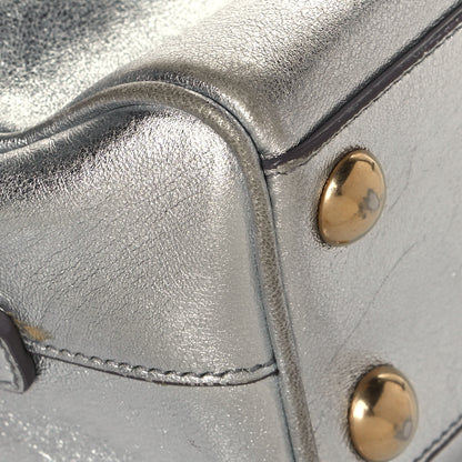 Saint Laurent Metallic Calfskin Classic Toy Duffle Silver 8 of 14