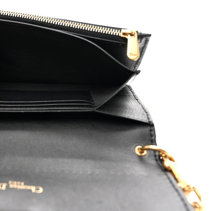 Christian Dior Calfskin Dioraddict Wristlet Clutch Black 5 of 8