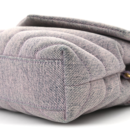 Saint Laurent Denim Y Quilted Monogram Toy Loulou Crossbody Bag Bleached Lilac 10 of 10