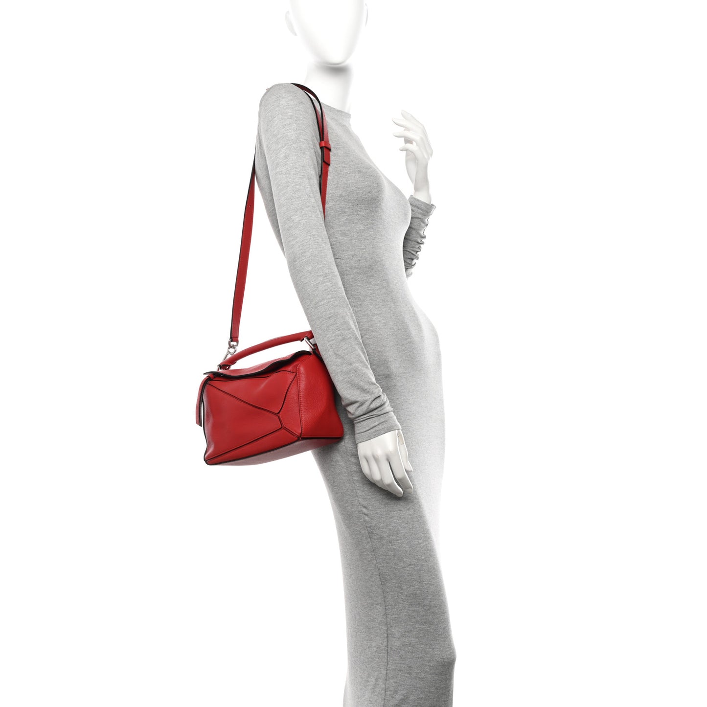 Calfskin Small Puzzle Bag Scarlet