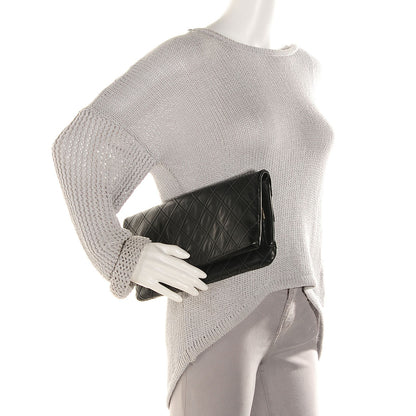 Chanel Calfskin Stitched Thin City Clutch Black 2 of 9