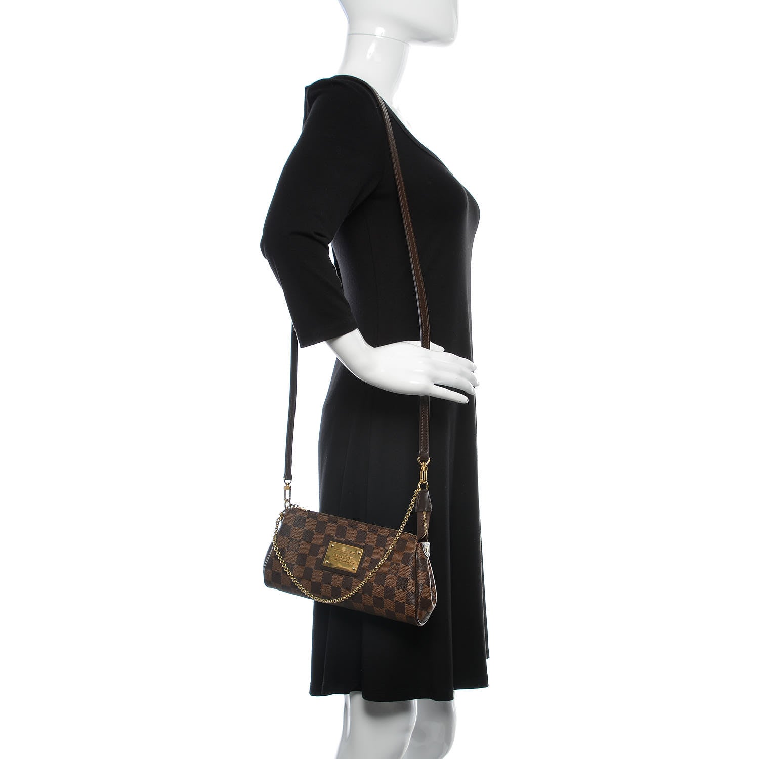 Louis Vuitton Damier Ebene Eva Clutch 2 of 10