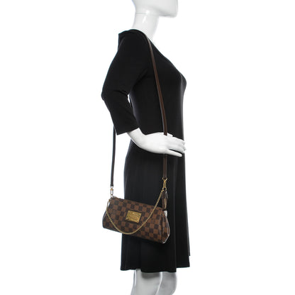 Louis Vuitton Damier Ebene Eva Clutch 2 of 10