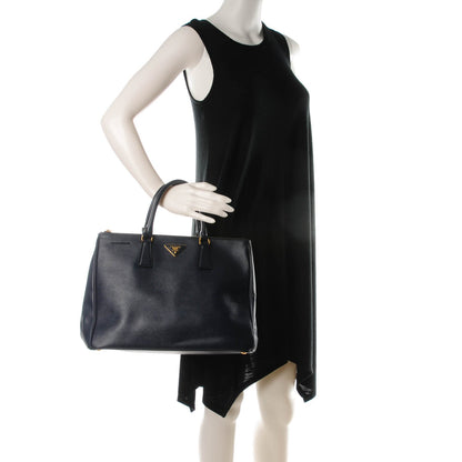 Prada Saffiano Large Galleria Double Zip Tote Baltico 2 of 10