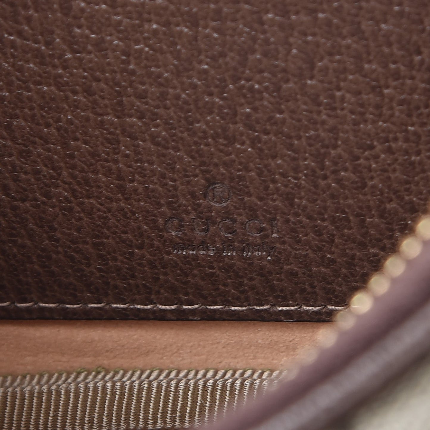 GG Supreme Monogram Ophidia Belted iPhone Case 95 38 Dark Brown