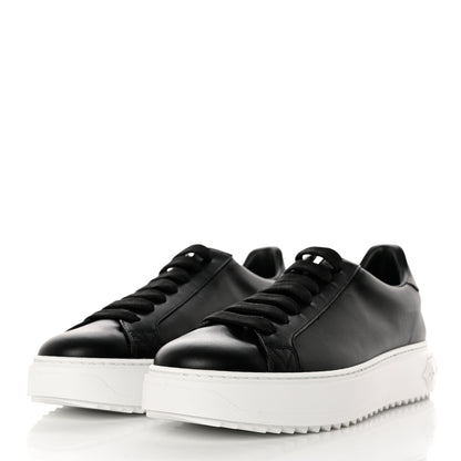 Louis Vuitton Calfskin Time Out Sneakers 38.5 Black 3 of 8