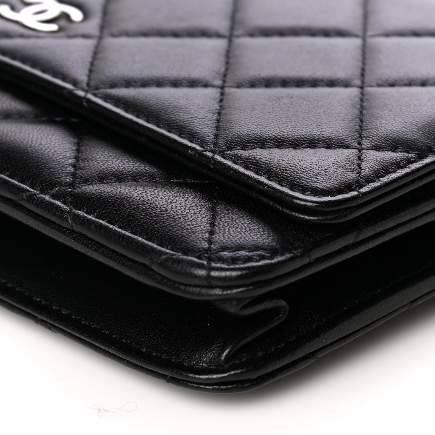Chanel Lambskin Quilted Wallet On Chain WOC Black 10 of 10